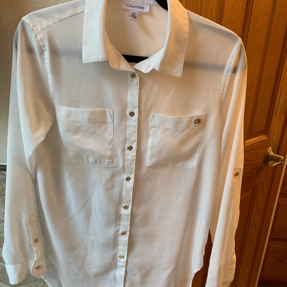 button down calvin klein blouse!!